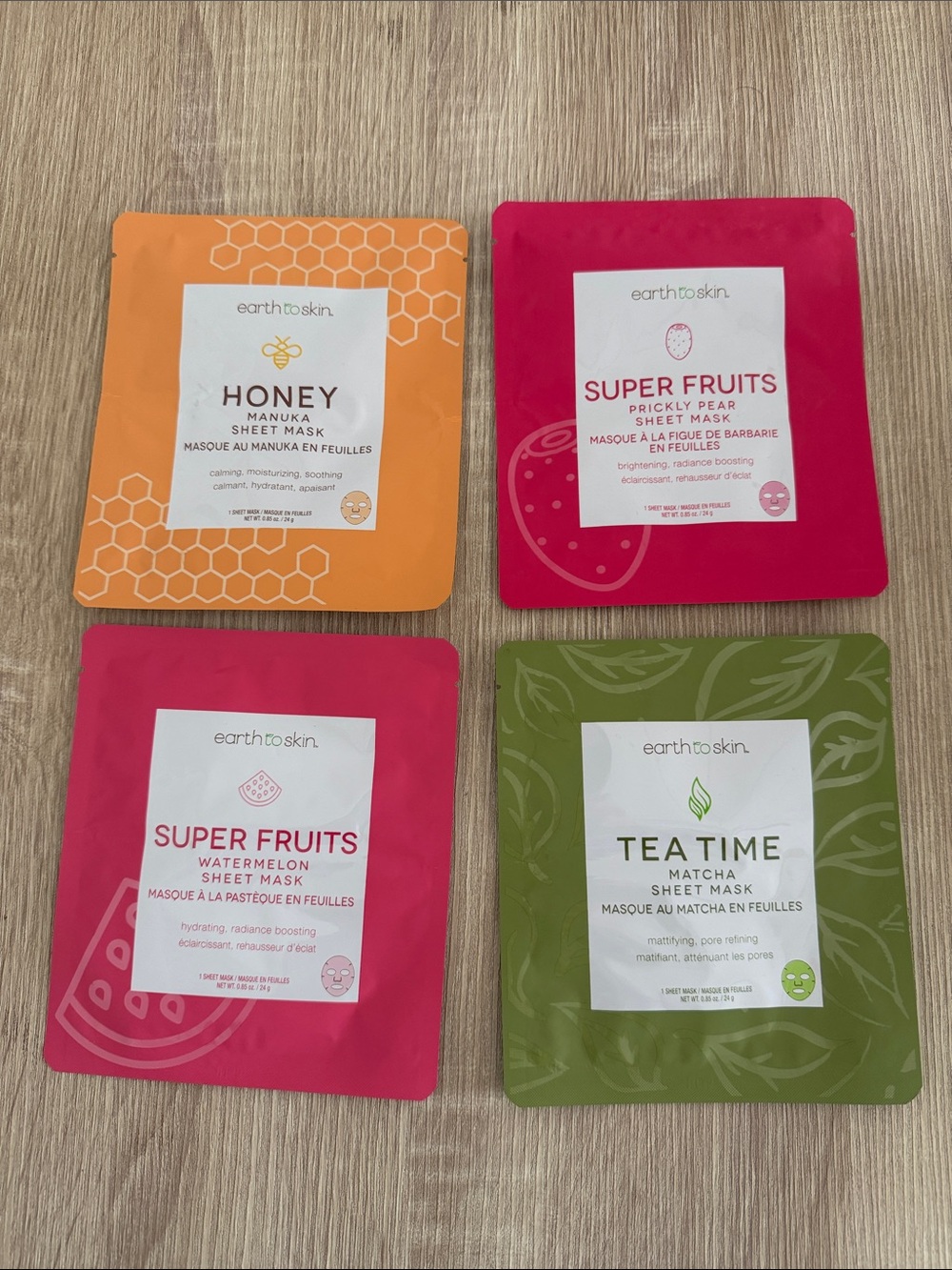 Earth to Skin Sheet Mask set of 4